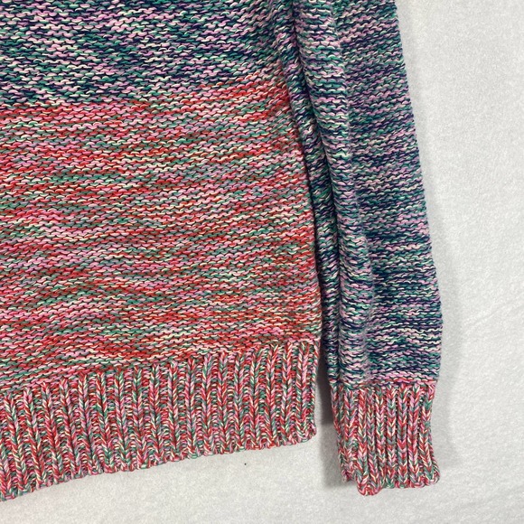Madewell Sweater Small V-Neck Knit Colorblock Spectrum Pullover Long Sleeve - Picture 11 of 11